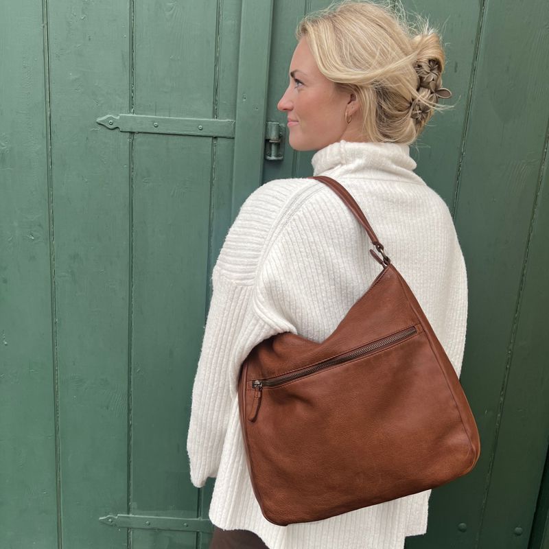 Aura Skuldertaske Salma  Cognac 2