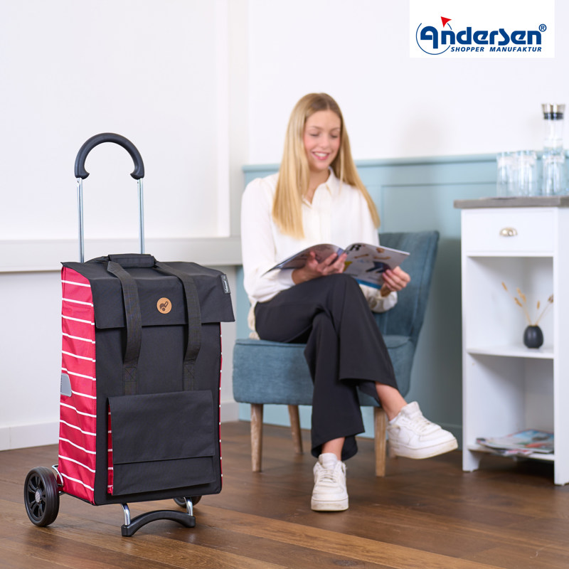 Andersen Shoppingvagn Shopper Jella Svart/Röd 2