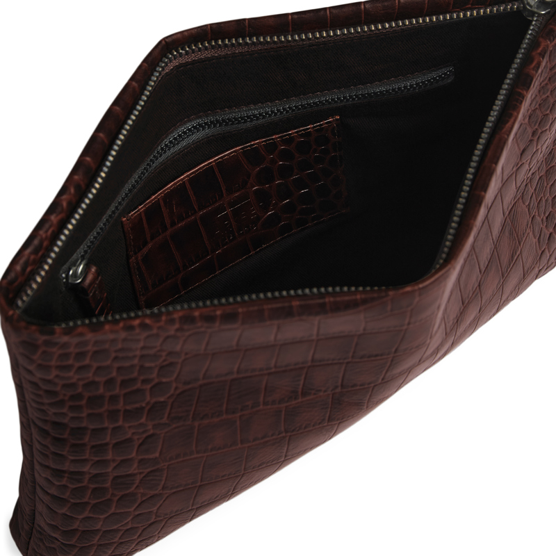 MARKBERG Clutch IlaMBG Croco Sort/Brun 3
