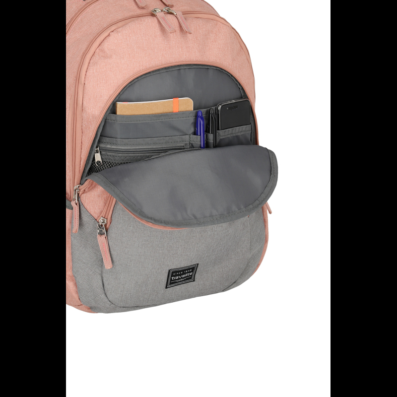 travelite Basics ryggsäck Rosa/Grå 15" 5