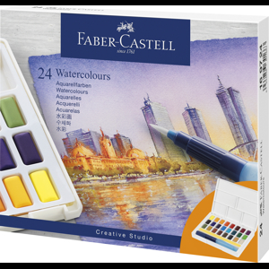 Faber-Castell Vandfarver med Pensel 24 stk Multi