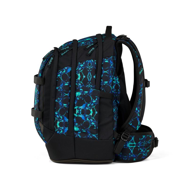 Satch Skoletaske Pack Caleido Blue Sort/Turkis 6