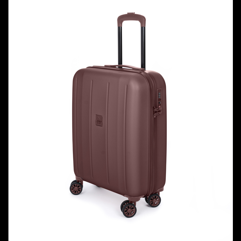 Aries Travel Resväska Palermo Brun/röd 55 Cm 2