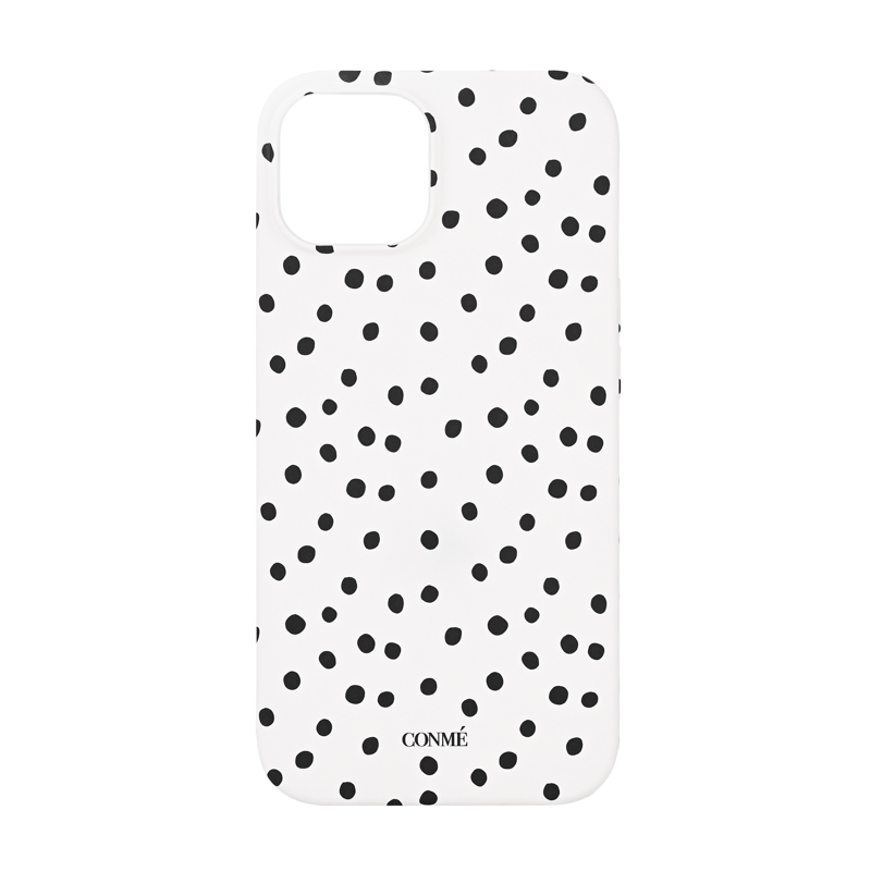 Conmé Mobilcover Uneven dots Hvid iPhone 13/14/15/16E 1