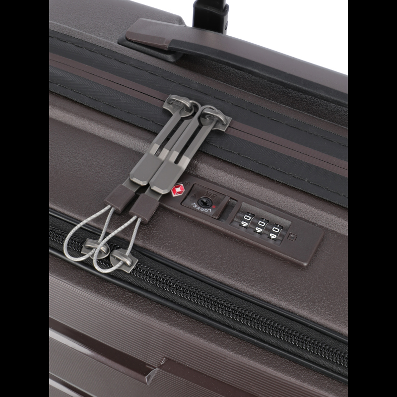 travelite Kuffert Airbase med frontlomme Brun 55 Cm 7