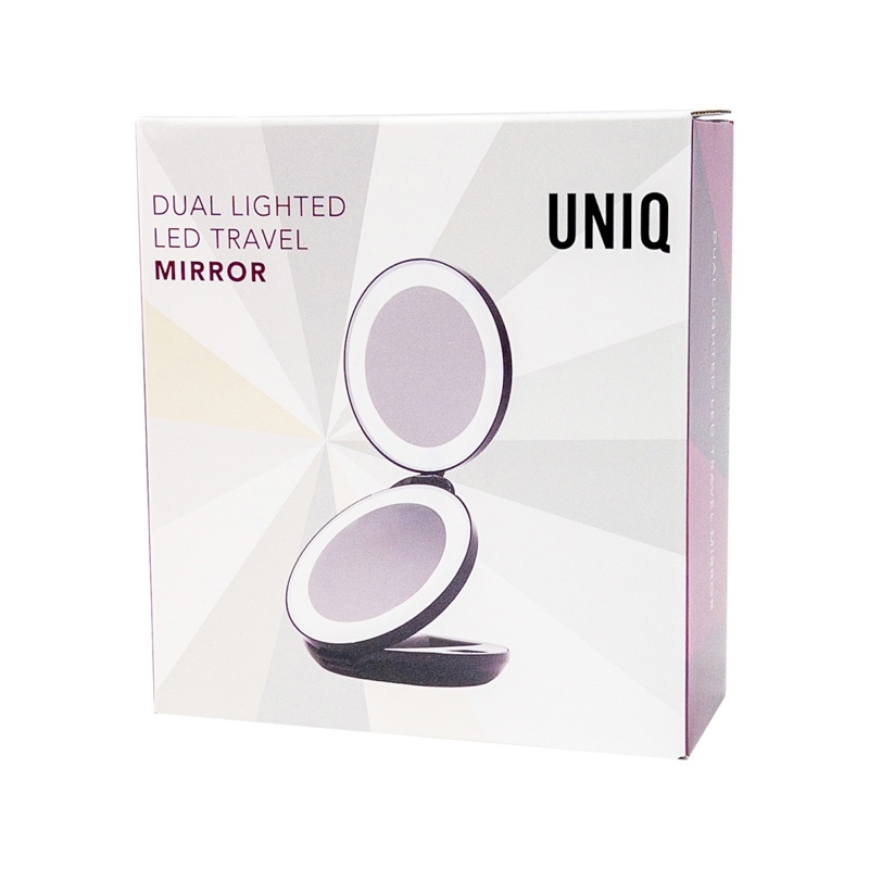 UNIQ Rejsespejl dobbelt x2 LED Sort 3