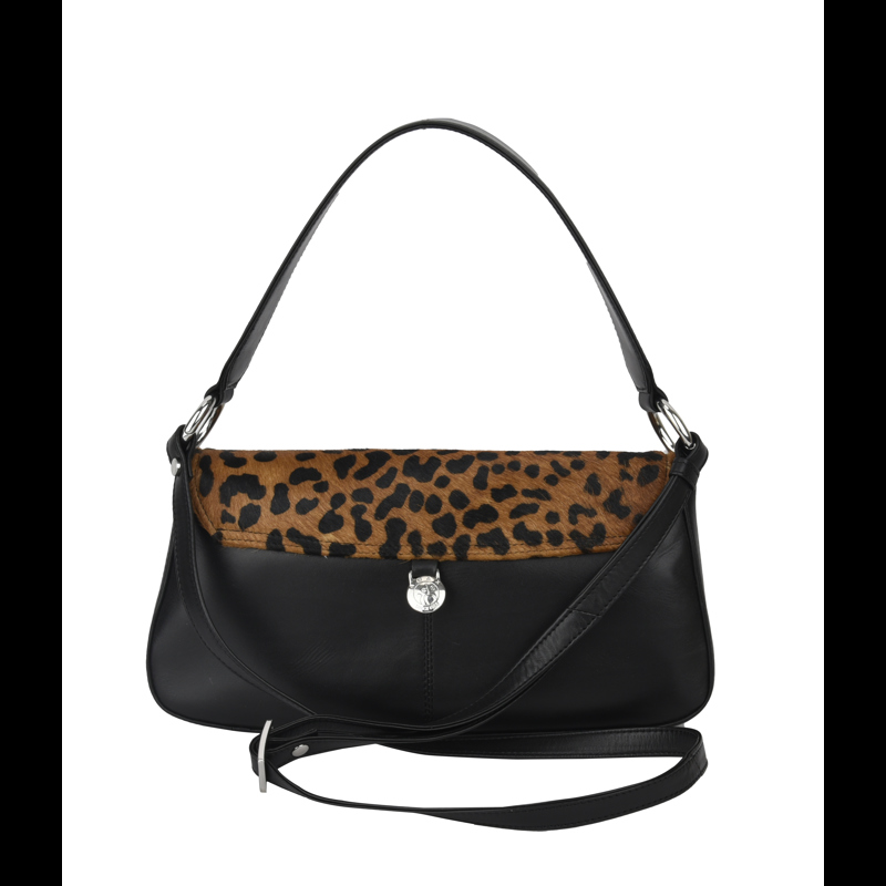 Adax Skuldertaske Kiki Amalfi leo  Sort/Brun 4