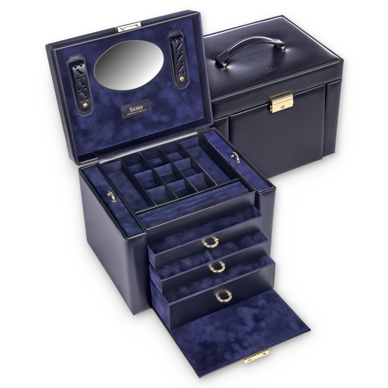 Sacher Smykkeskrin L Navy 6