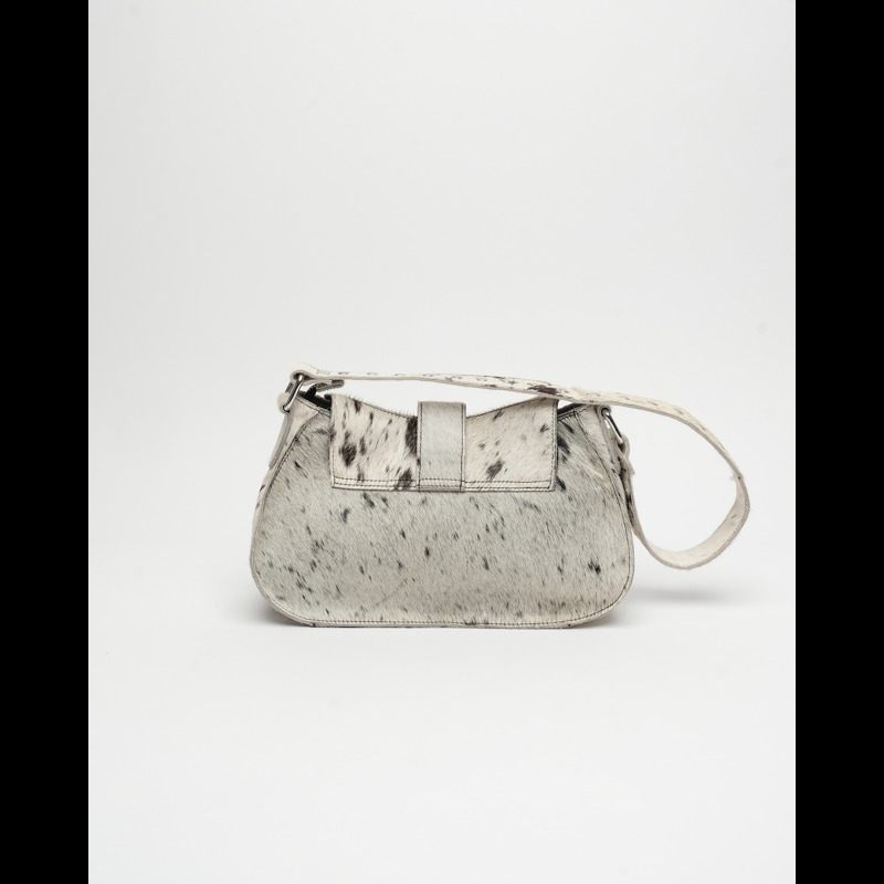 Núnoo Skuldertaske Maria Rivet Dots Hvid/sort 9