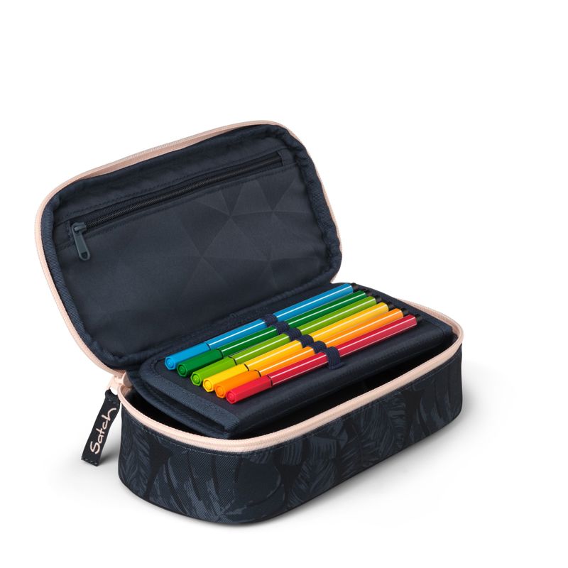 Satch Pennfodral Midnight Jungle Svart/rosa 3