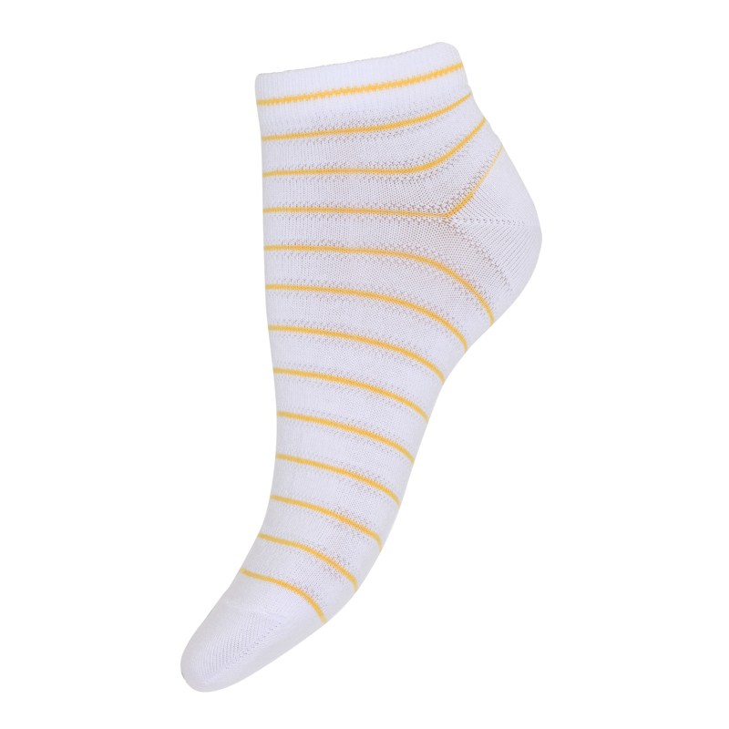 Conmé Strumpor Sneaker Stripe Wit/gul Str. 40-42