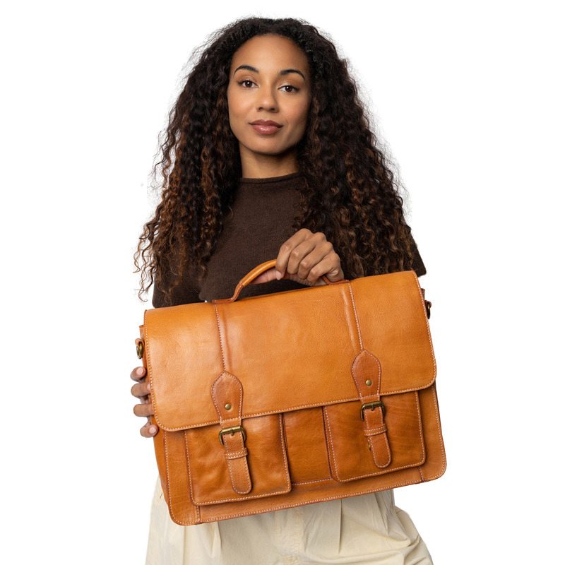 RE:DESIGNED Computertaske Melia Big Cognac 16" 2