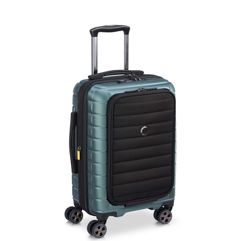 Delsey Kuffert Shadow5.0 m/frontlomme Sort/Grøn 55 Cm 2