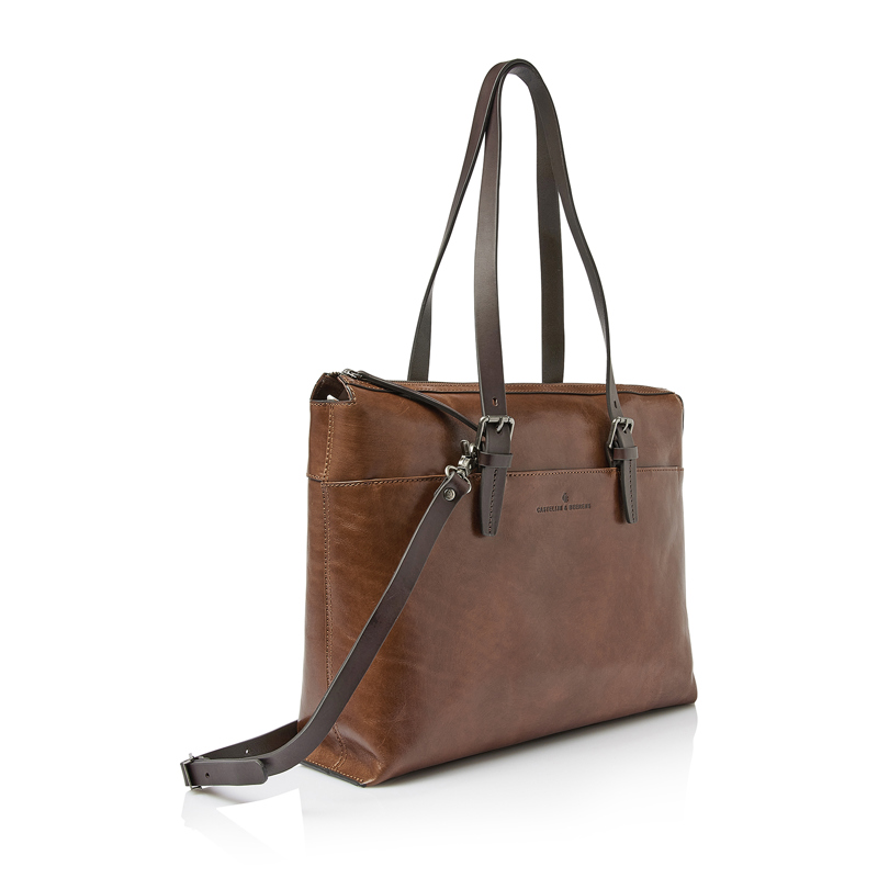 Castelijn & Beerens Skuldertaske RFID Taupe 15" 2