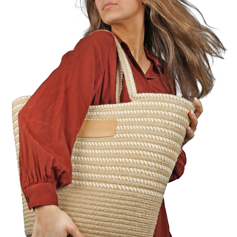 Lovelies Strandtaske Paraiso L Beige 5