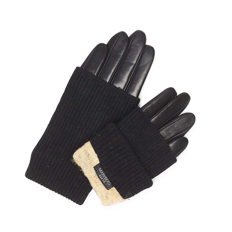 MARKBERG Damehandsker Helly Sort Str 7 4