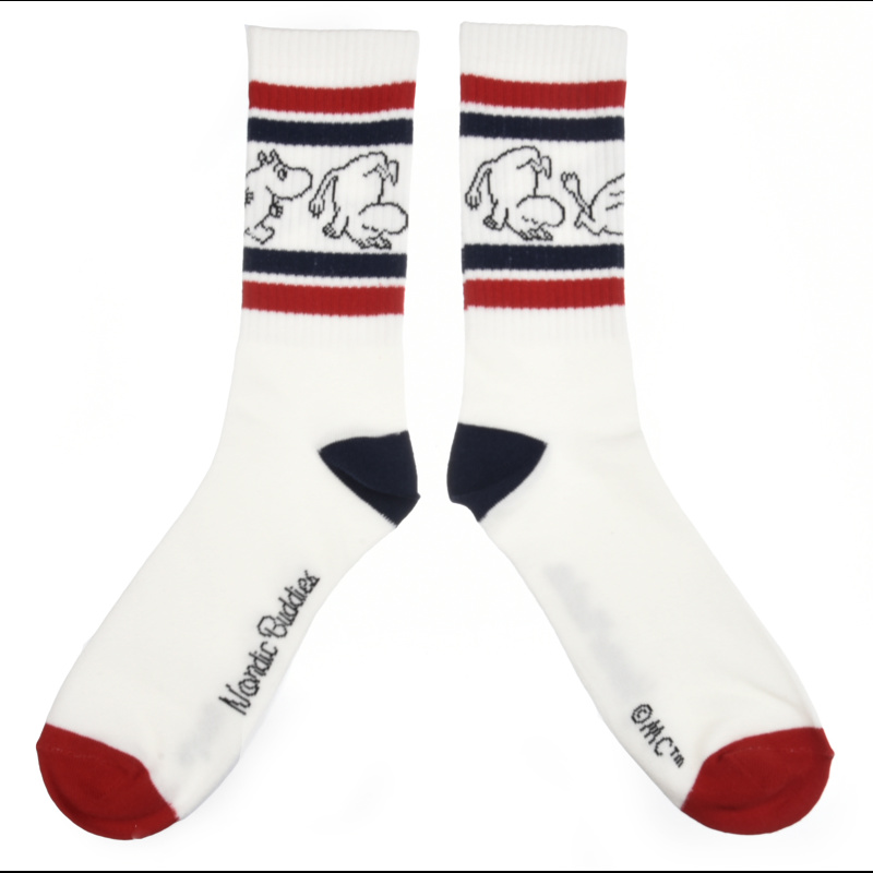 Nordic Buddies Herrestrømpe Retro Mumi  Hvid 3