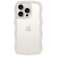 Holdit Mobilcover Wavy Transparent Beige iPhone 14 Pro 1