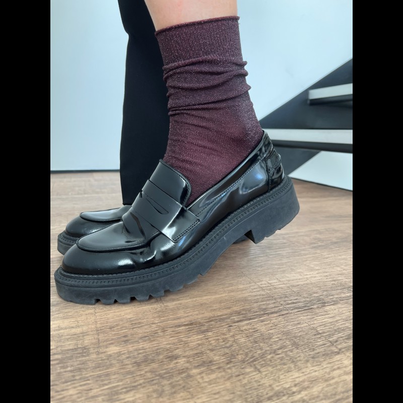 Conmé Strumpor Lurex Bordeaux Str. 40-42 2
