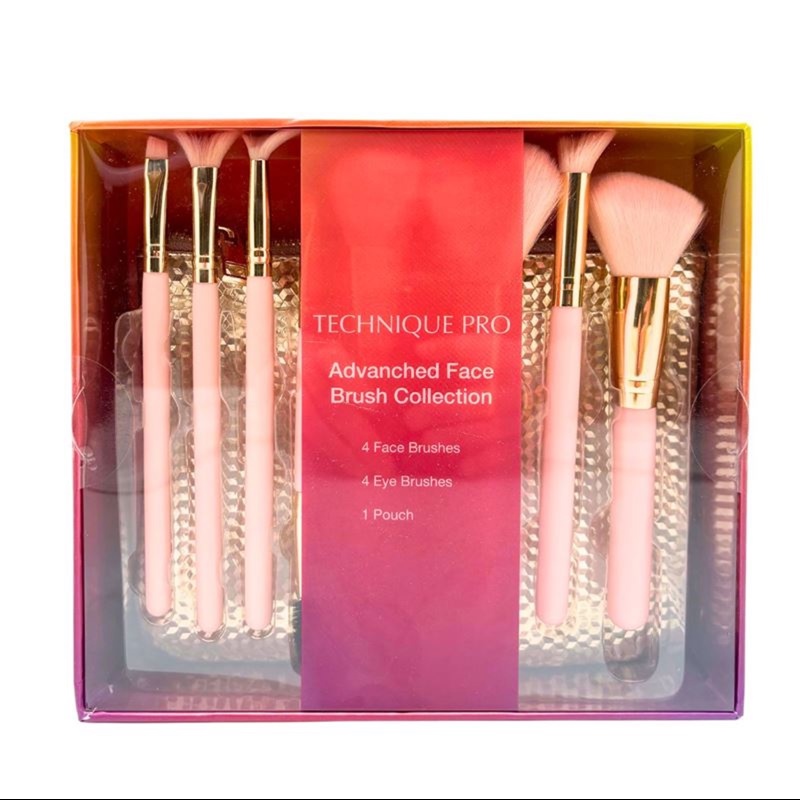Technique Pro Makeupbørste Sæt Advanced Face Pink 4