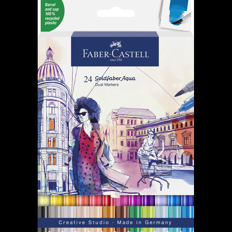 Faber-Castell Tuscher Goldfaber Dual 24 st. Multi 1