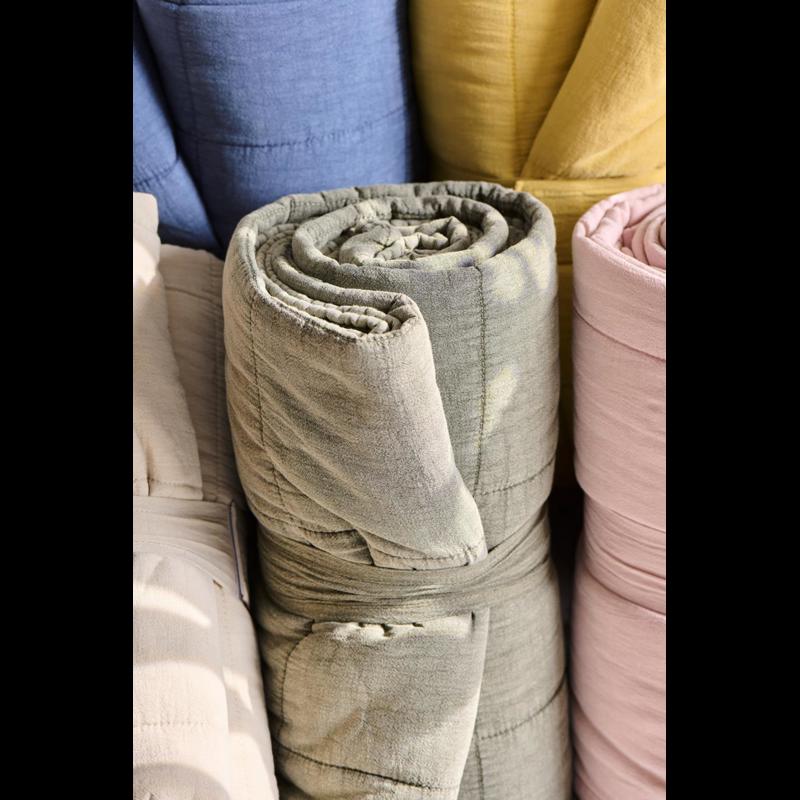 Ib Laursen Filt Klassisk quilt  Oliv Grön 2