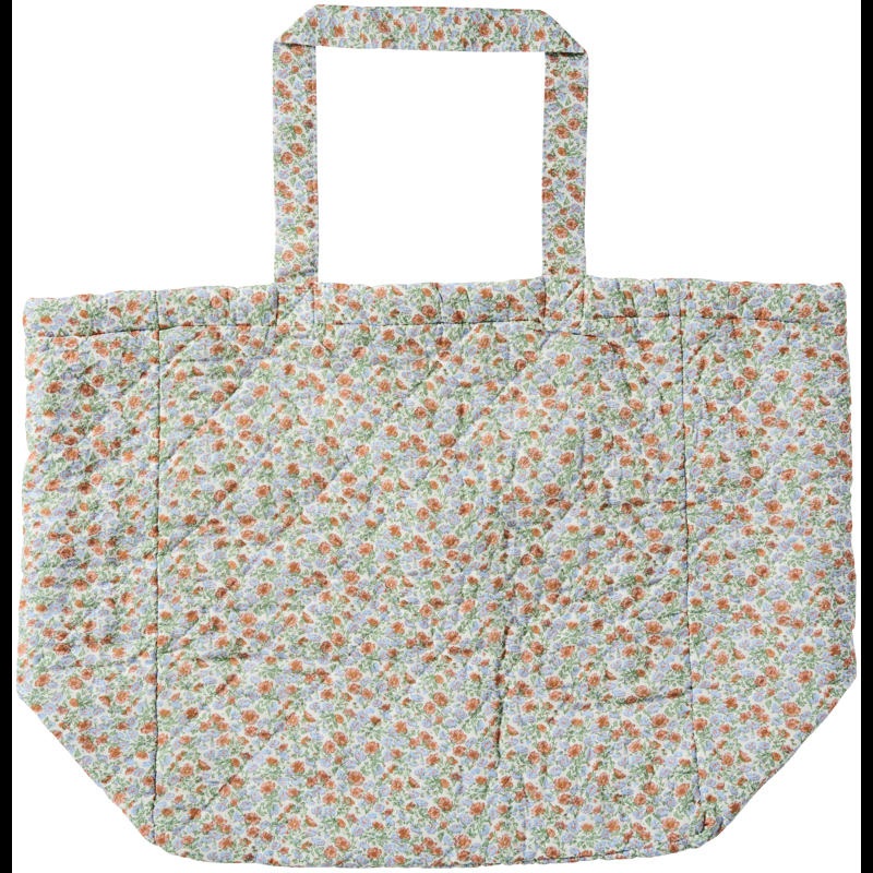 Ib Laursen Shopper Quiltet Blå Blomst 1