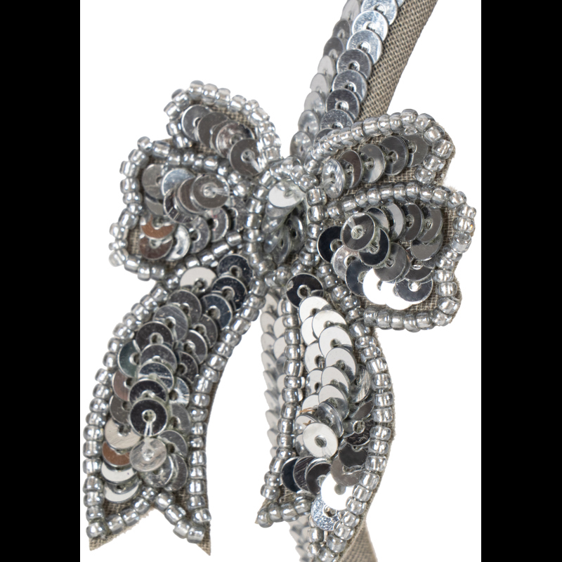 Konges Sløjd Hårband Sequin Bow Silver 3