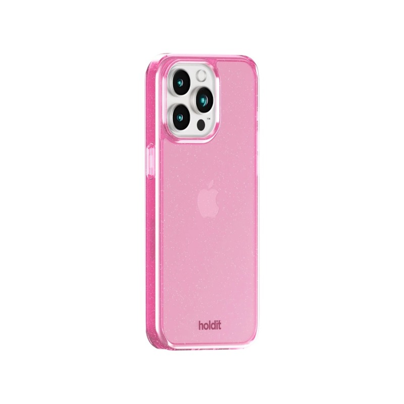 Holdit Mobilcover Glitter  Pink Iphone 15 Pro 3