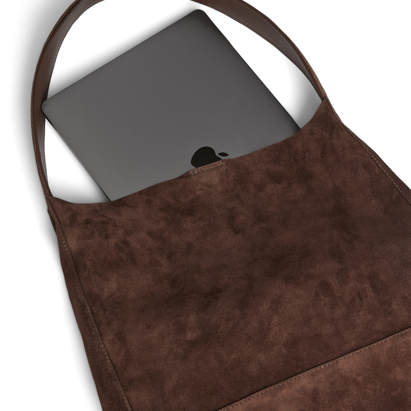 MARKBERG Shopper ShelbyMBG Suede M. Brun 15" 2