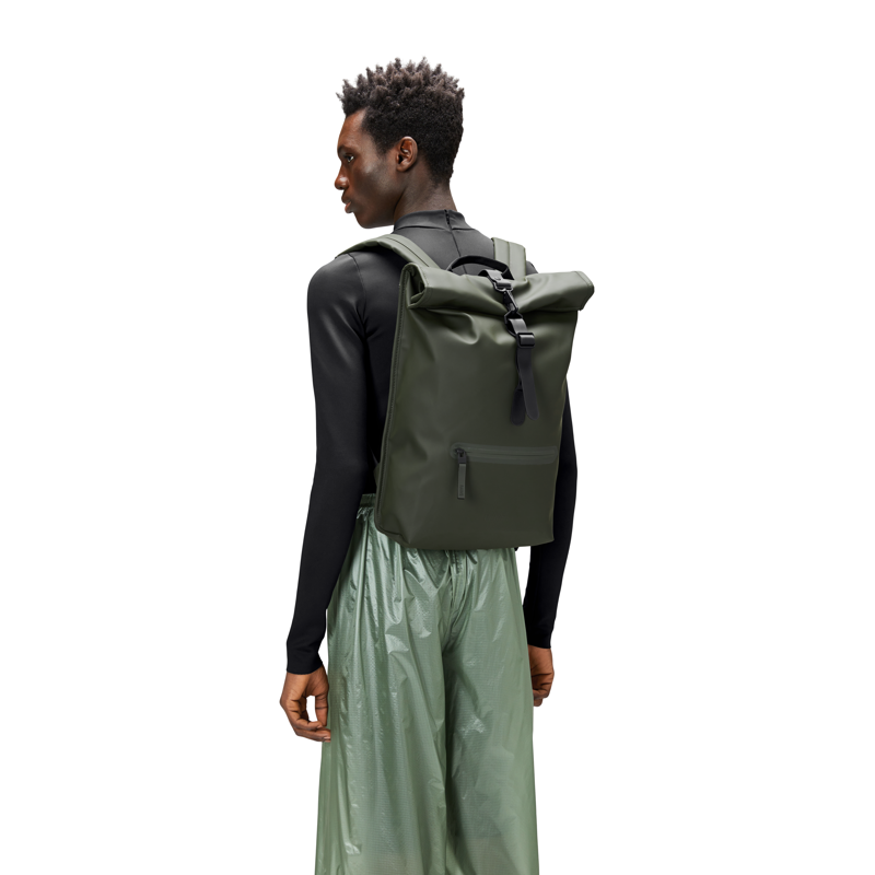 RAINS Ryggsäck Rolltop Rucksack Grön 4
