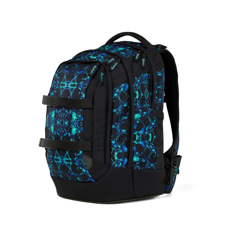 Satch Skoletaske Pack Caleido Blue Sort/Turkis 7