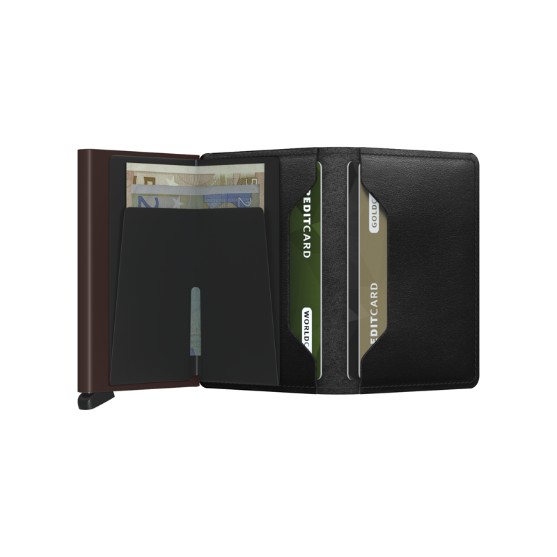 Secrid Slimwallet Svart/Brun 3