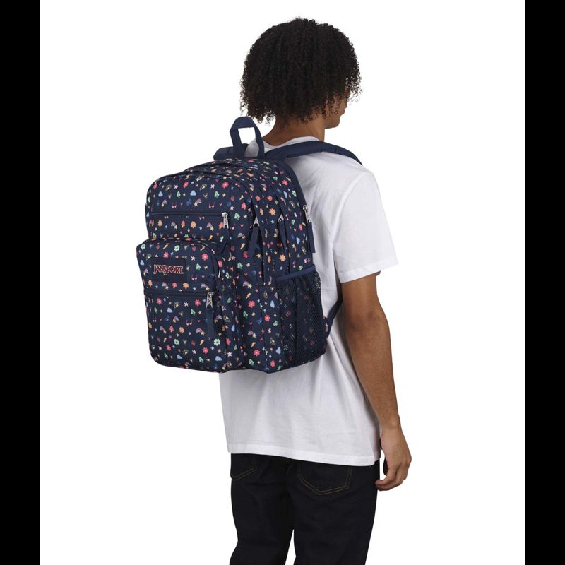 JanSport Rygsæk Big Student Sort m/mønster 15" 2