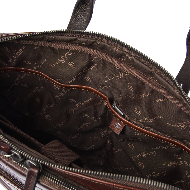 Castelijn & Beerens Laptopväska RFID Jules Mocca Brun 15" 9