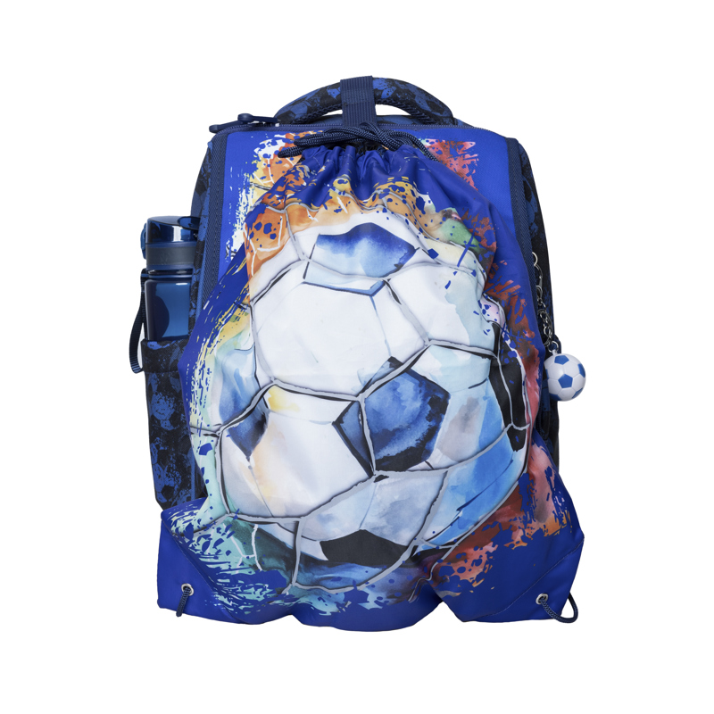 Grow Skoletaske StartPack Football Blå/orange 6