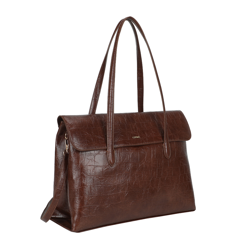 Conmé Computertaske Liz croco Cognac 14" 2