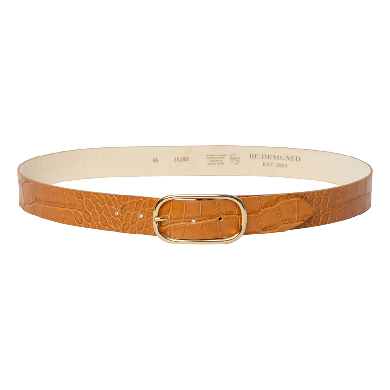 RE:DESIGNED Bælte Francini Cognac 85 Cm 1