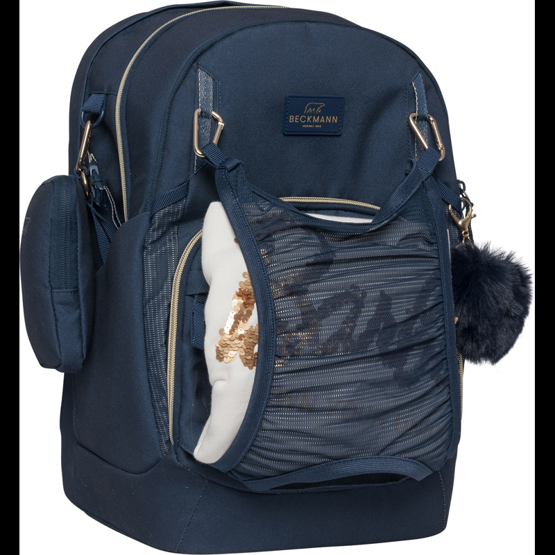 Beckmann Skoletaske Sport Air Blue G. Navy/guld 6