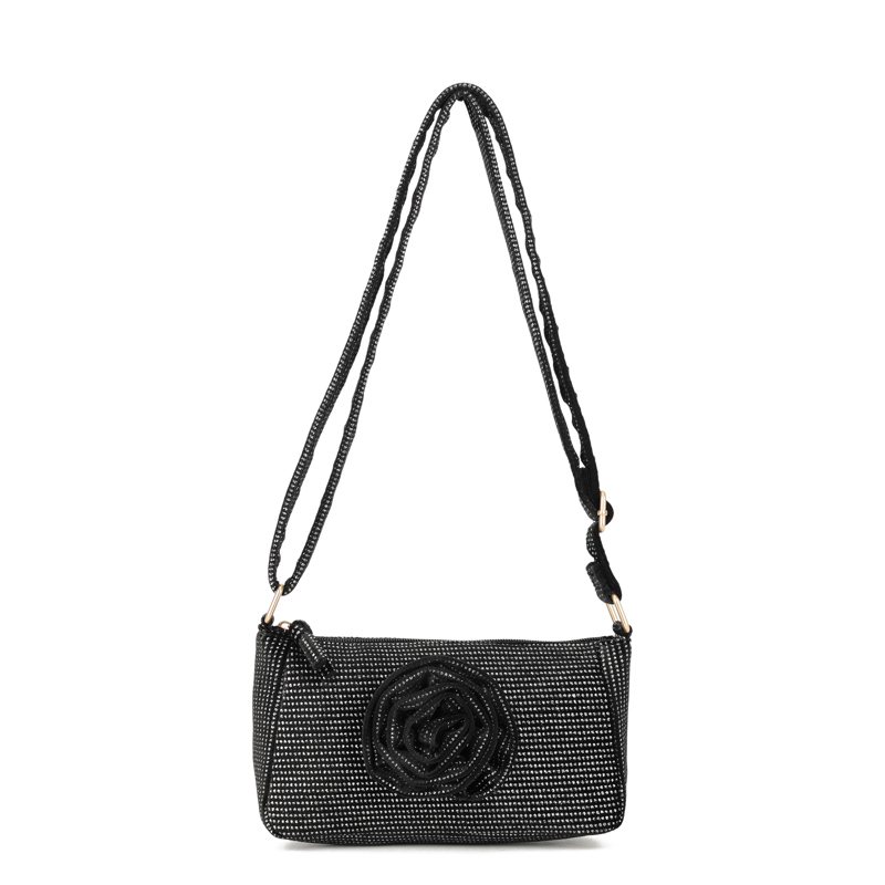 Conmé Crossbody Sille Rose Sort/sølv 1