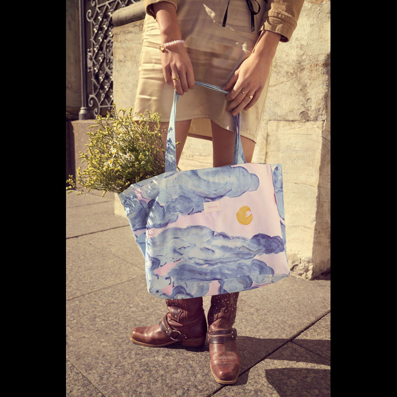 Maanesten Totebag Canvas Stor Moonshine Blå 4