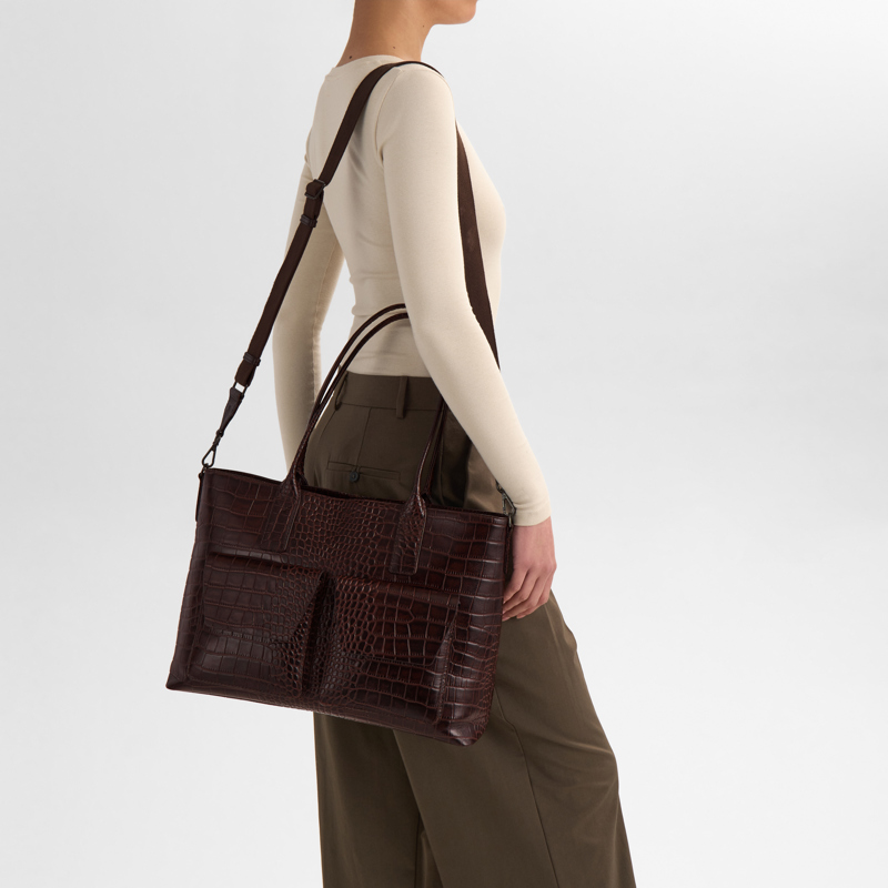 MARKBERG Datorväska KelseyMBG Croco M. Brun 14" 2