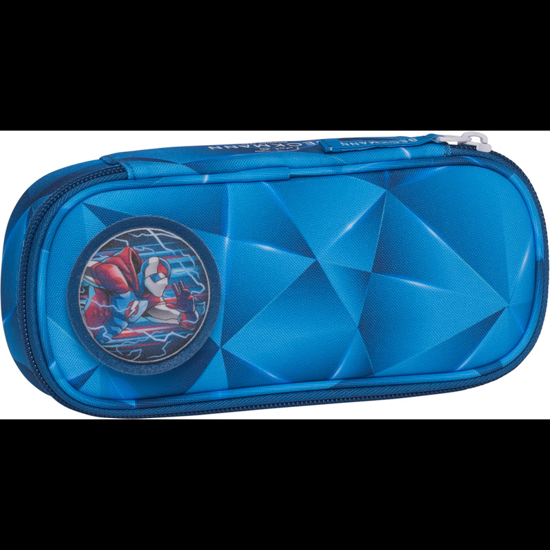 Beckmann Pennfodral Blue Lightning Oval Bord/Röd 1