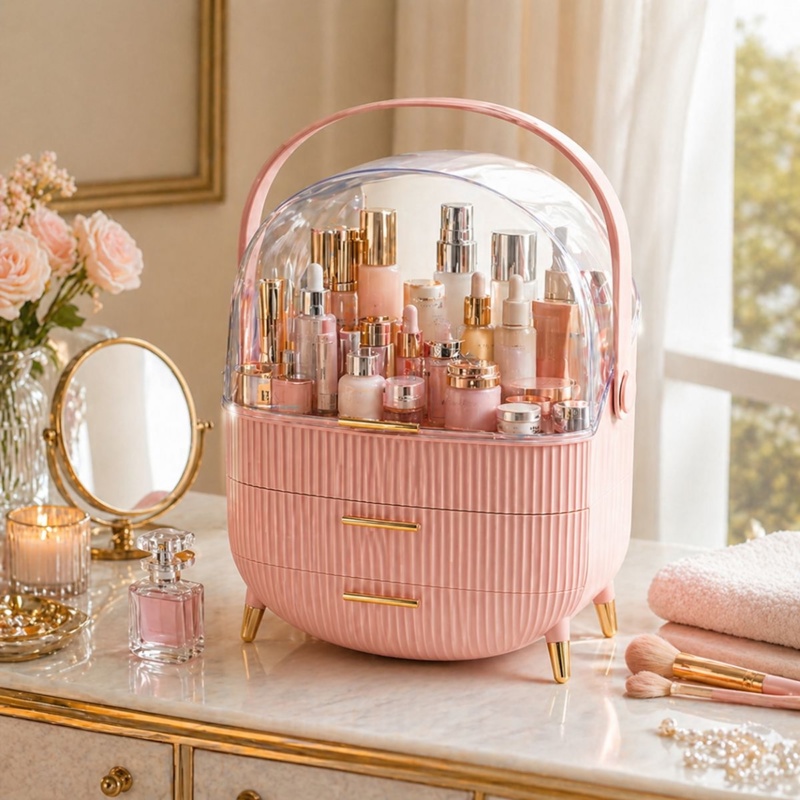 UNIQ Organizer makeup boks retro Lyserød 5