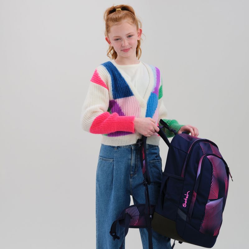 Satch Skolväska Air Seismic Pink Rosa mönstrad 7