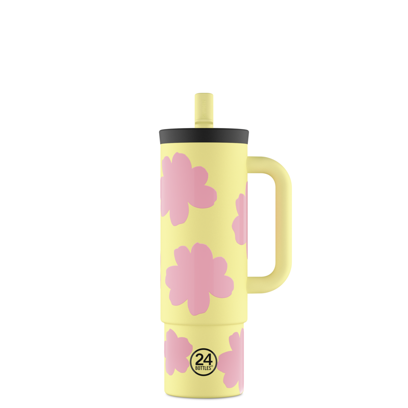 24Bottles Termosmugg Straw Cup Citrus Gul 1