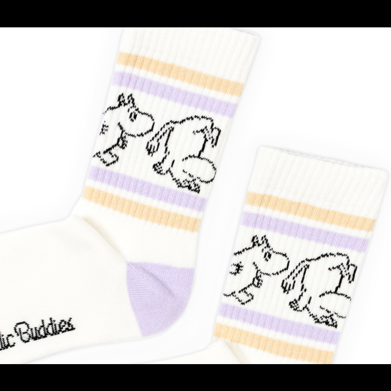 Nordic Buddies Damstrumpor Mumin Retro Vit Str. 38-42 4