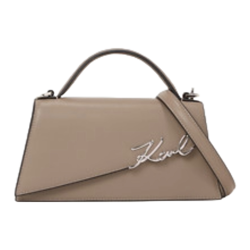 KARL LAGERFELD Håndtaske Signature  Taupe 1
