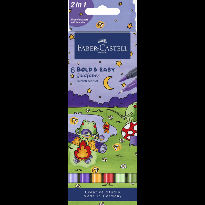 Faber-Castell Tuscher Sketch Bold&Easy 6 st. Multi