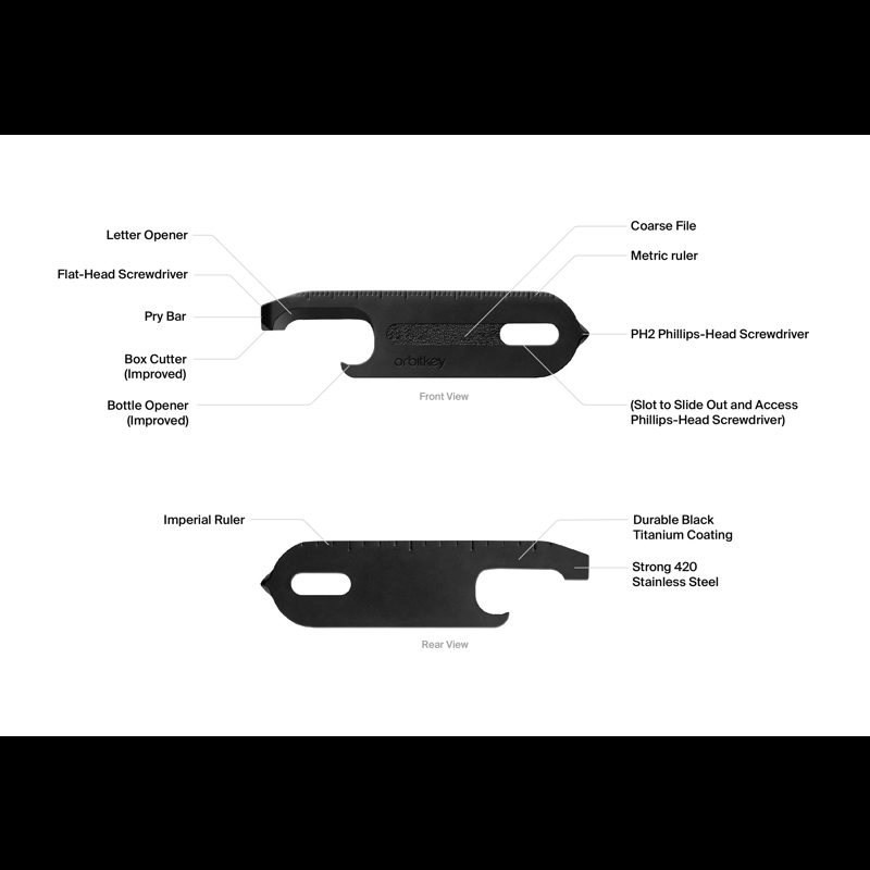 Orbitkey Multiværktøj v2 Sort 6